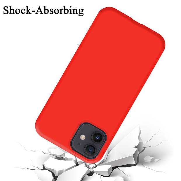 Cadorabo Hoesje geschikt voor Apple iPhone 12 MINI Case in LIQUID ROOD - Beschermhoes TPU silicone Cover