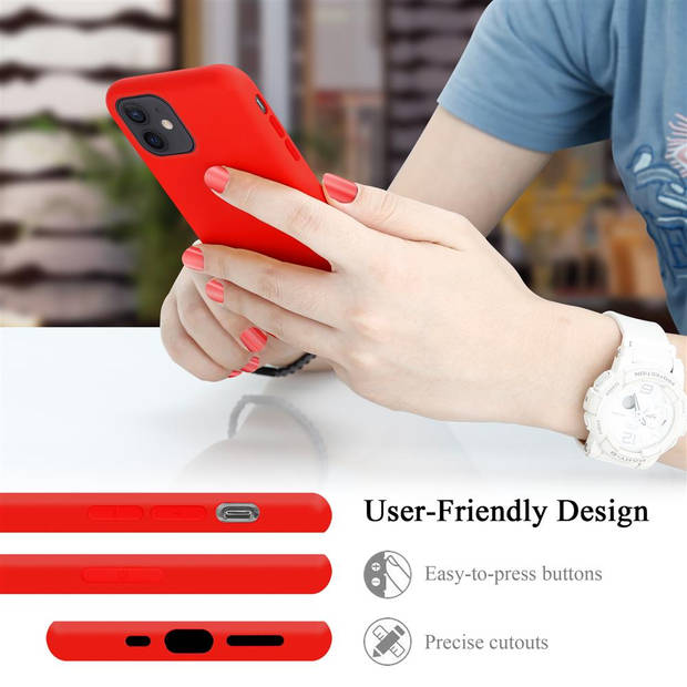 Cadorabo Hoesje geschikt voor Apple iPhone 12 MINI Case in LIQUID ROOD - Beschermhoes TPU silicone Cover