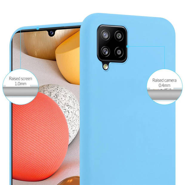 Cadorabo Hoesje geschikt voor Samsung Galaxy A42 4G in CANDY BLAUW - Beschermhoes TPU silicone Case Cover