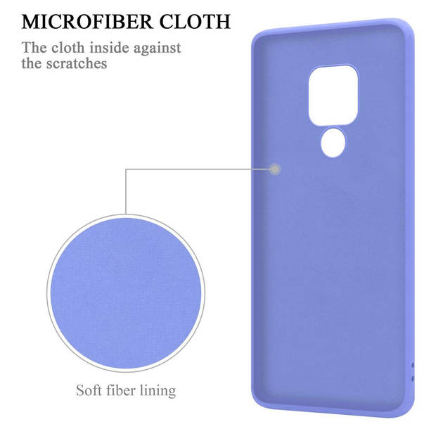 Cadorabo Hoesje geschikt voor Huawei MATE 20 in LIQUID LICHT PAARS - Beschermhoes van TPU silicone Case Cover met ring