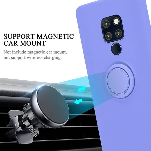 Cadorabo Hoesje geschikt voor Huawei MATE 20 in LIQUID LICHT PAARS - Beschermhoes van TPU silicone Case Cover met ring