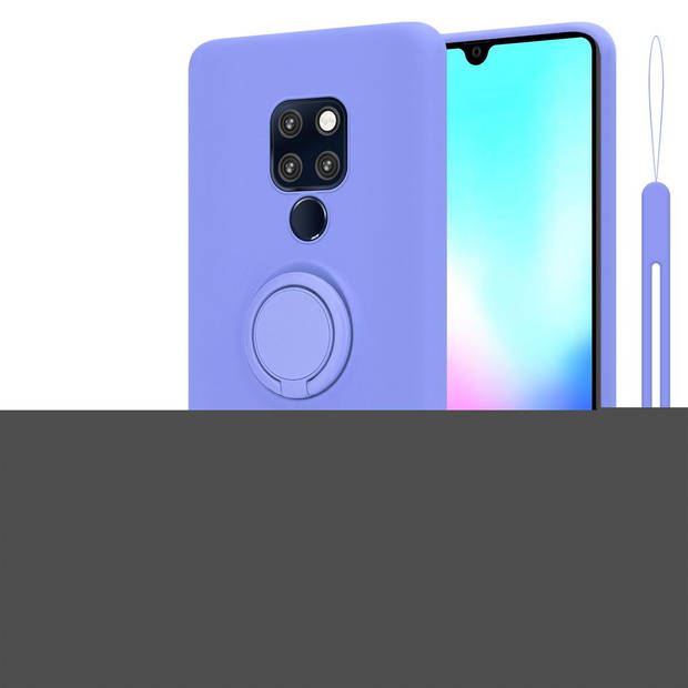 Cadorabo Hoesje geschikt voor Huawei MATE 20 in LIQUID LICHT PAARS - Beschermhoes van TPU silicone Case Cover met ring