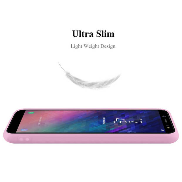 Cadorabo Hoesje geschikt voor Samsung Galaxy J6 2018 in CANDY ROZE - Beschermhoes TPU silicone Case Cover