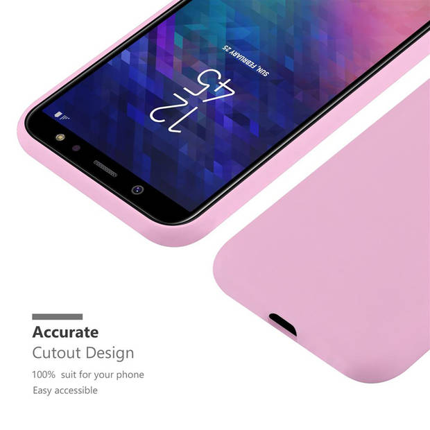 Cadorabo Hoesje geschikt voor Samsung Galaxy J6 2018 in CANDY ROZE - Beschermhoes TPU silicone Case Cover