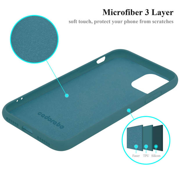 Cadorabo Hoesje geschikt voor Apple iPhone 11 PRO Case in LIQUID GROEN - Beschermhoes TPU silicone Cover