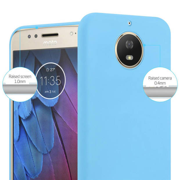 Cadorabo Hoesje geschikt voor Motorola MOTO G5S in CANDY BLAUW - Beschermhoes TPU silicone Case Cover