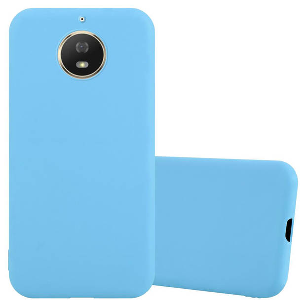 Cadorabo Hoesje geschikt voor Motorola MOTO G5S in CANDY BLAUW - Beschermhoes TPU silicone Case Cover