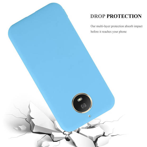 Cadorabo Hoesje geschikt voor Motorola MOTO G5S in CANDY BLAUW - Beschermhoes TPU silicone Case Cover