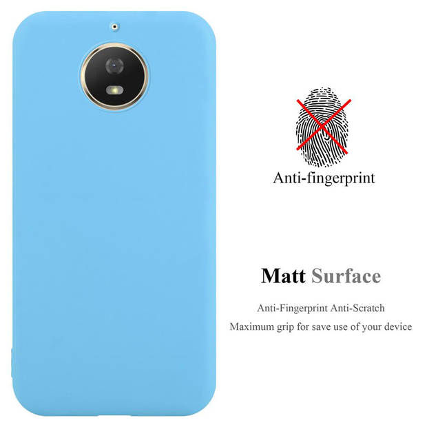 Cadorabo Hoesje geschikt voor Motorola MOTO G5S in CANDY BLAUW - Beschermhoes TPU silicone Case Cover