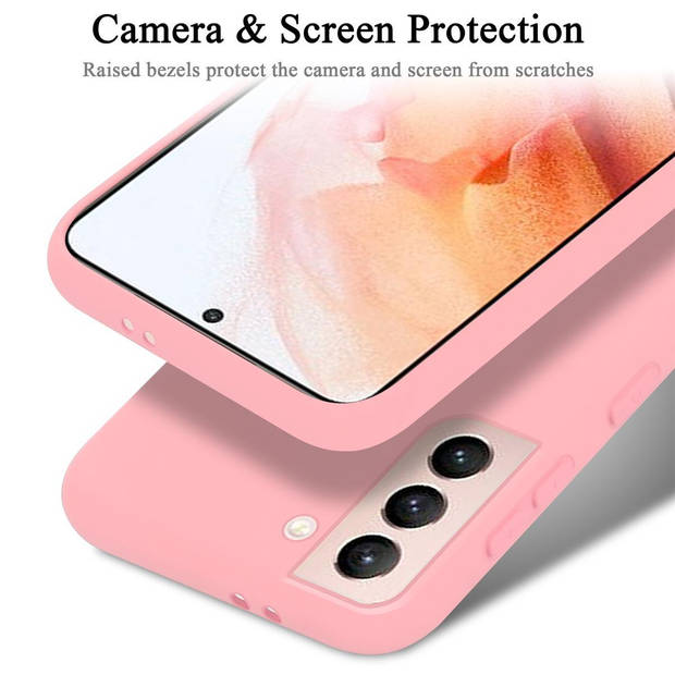 Cadorabo Hoesje geschikt voor Samsung Galaxy S21 5G Case in LIQUID ROZE - Beschermhoes TPU silicone Cover