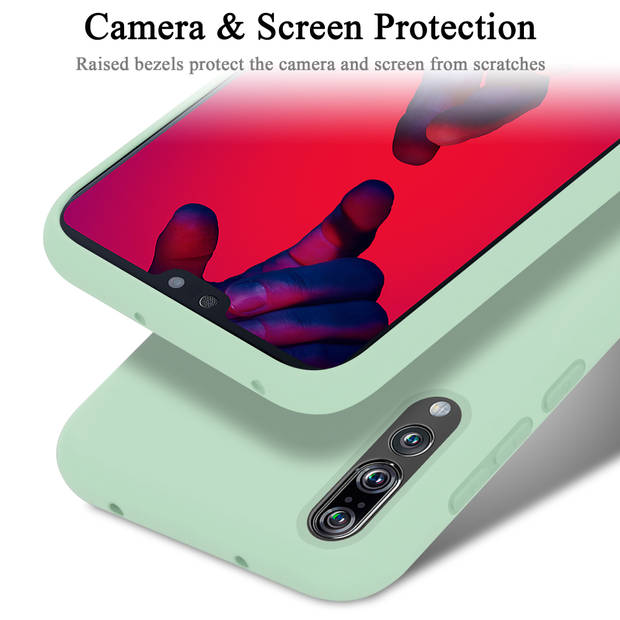 Cadorabo Hoesje geschikt voor Huawei P20 PRO / P20 PLUS Case in LIQUID LICHT GROEN - Beschermhoes TPU silicone Cover