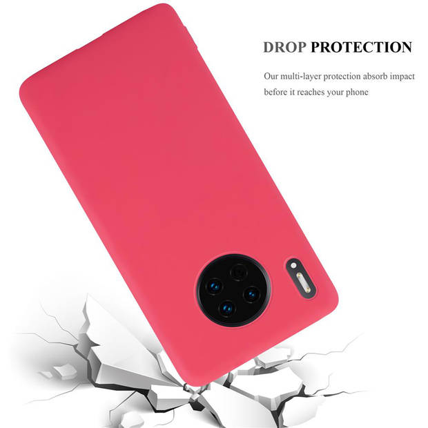 Cadorabo Hoesje geschikt voor Huawei MATE 30 in CANDY ROOD - Beschermhoes TPU silicone Case Cover