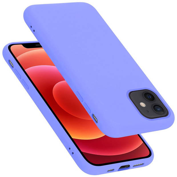 Cadorabo Hoesje geschikt voor Apple iPhone 12 MINI Case in LIQUID LICHT PAARS - Beschermhoes TPU silicone Cover