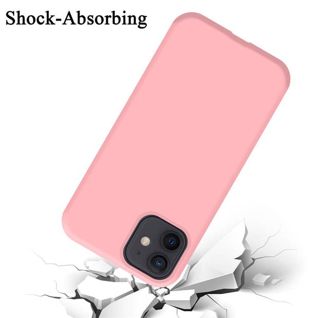 Cadorabo Hoesje geschikt voor Apple iPhone 12 MINI Case in LIQUID ROZE - Beschermhoes TPU silicone Cover