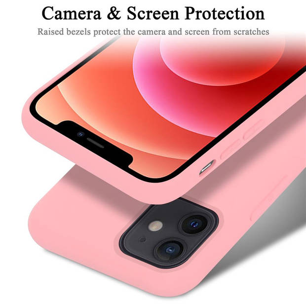 Cadorabo Hoesje geschikt voor Apple iPhone 12 MINI Case in LIQUID ROZE - Beschermhoes TPU silicone Cover