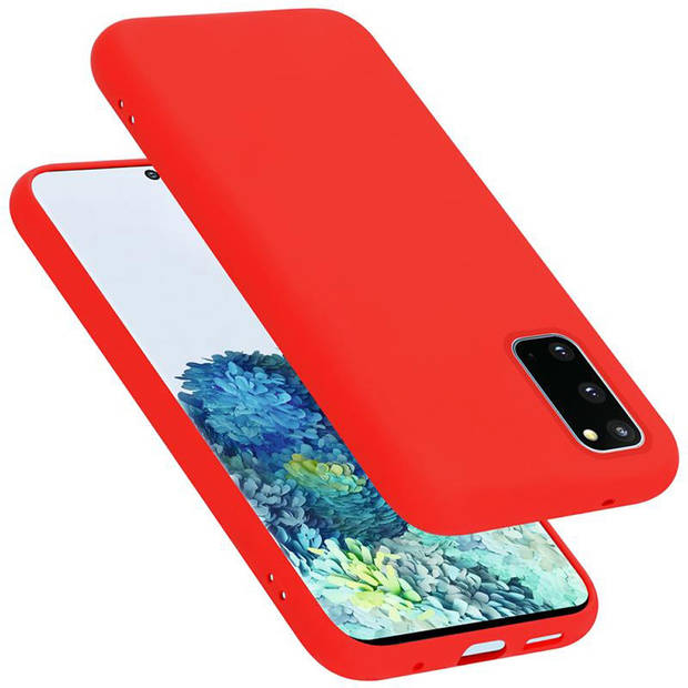 Cadorabo Hoesje geschikt voor Samsung Galaxy S20 Case in LIQUID ROOD - Beschermhoes TPU silicone Cover