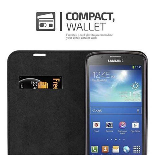 Cadorabo Hoesje geschikt voor Samsung Galaxy S4 ACTIVE in KOFFIE BRUIN - Beschermhoes Case magnetische sluiting Cover