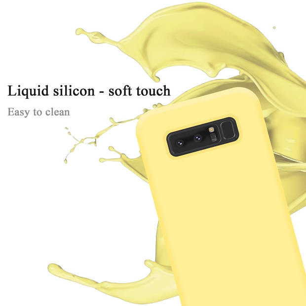 Cadorabo Hoesje geschikt voor Samsung Galaxy NOTE 8 Case in LIQUID GEEL - Beschermhoes TPU silicone Cover