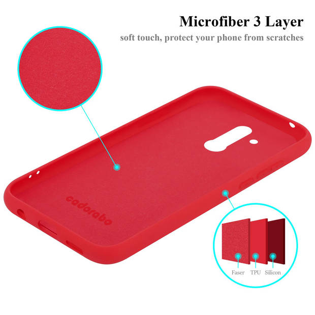 Cadorabo Hoesje geschikt voor Huawei MATE 20 LITE Case in LIQUID ROOD - Beschermhoes TPU silicone Cover