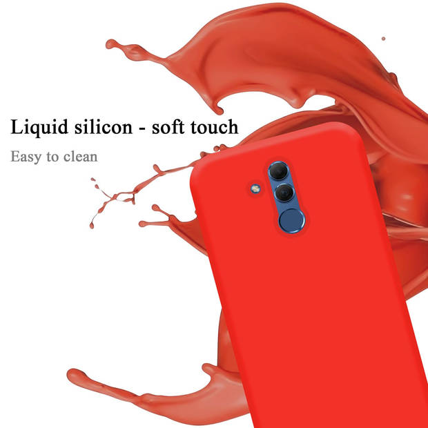 Cadorabo Hoesje geschikt voor Huawei MATE 20 LITE Case in LIQUID ROOD - Beschermhoes TPU silicone Cover