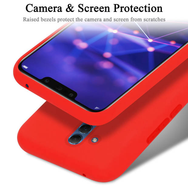 Cadorabo Hoesje geschikt voor Huawei MATE 20 LITE Case in LIQUID ROOD - Beschermhoes TPU silicone Cover