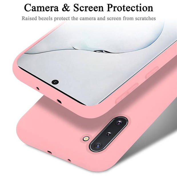 Cadorabo Hoesje geschikt voor Samsung Galaxy NOTE 10 Case in LIQUID ROZE - Beschermhoes TPU silicone Cover