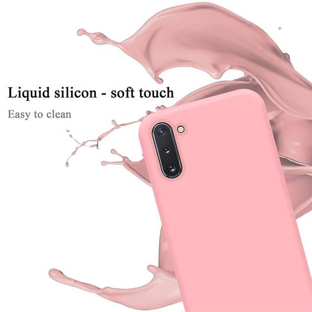 Cadorabo Hoesje geschikt voor Samsung Galaxy NOTE 10 Case in LIQUID ROZE - Beschermhoes TPU silicone Cover