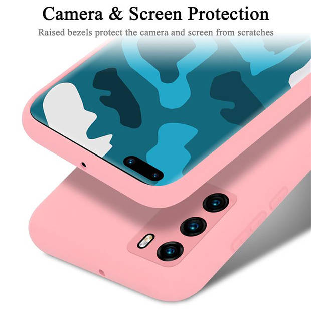 Cadorabo Hoesje geschikt voor Huawei P40 Case in LIQUID ROZE - Beschermhoes TPU silicone Cover