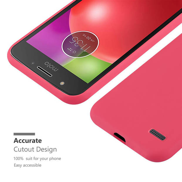 Cadorabo Hoesje geschikt voor Motorola MOTO E4 in CANDY ROOD - Beschermhoes TPU silicone Case Cover