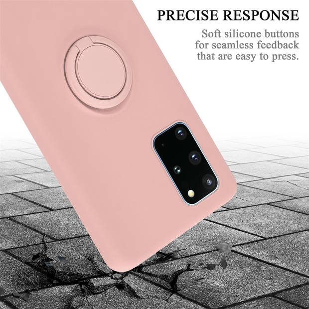 Cadorabo Hoesje geschikt voor Samsung Galaxy S20 PLUS in LIQUID ROZE - Beschermhoes van TPU silicone Case Cover met ring