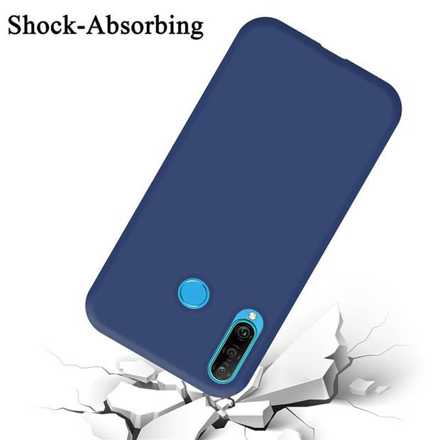 Cadorabo Hoesje geschikt voor Huawei P30 LITE Case in LIQUID BLAUW - Beschermhoes TPU silicone Cover