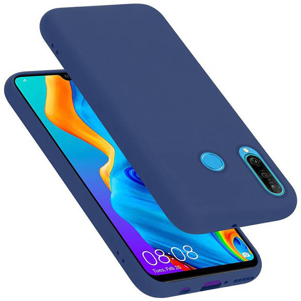 Cadorabo Hoesje geschikt voor Huawei P30 LITE Case in LIQUID BLAUW - Beschermhoes TPU silicone Cover