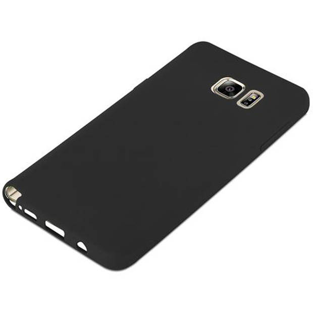 Cadorabo Hoesje geschikt voor Samsung Galaxy NOTE 5 in CANDY ZWART - Beschermhoes TPU silicone Case Cover