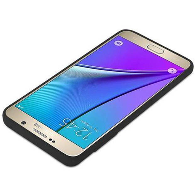 Cadorabo Hoesje geschikt voor Samsung Galaxy NOTE 5 in CANDY ZWART - Beschermhoes TPU silicone Case Cover