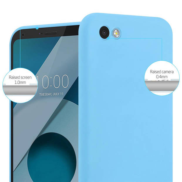 Cadorabo Hoesje geschikt voor LG Q6 / G6 MINI in CANDY BLAUW - Beschermhoes TPU silicone Case Cover