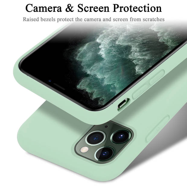 Cadorabo Hoesje geschikt voor Apple iPhone 11 PRO MAX Case in LIQUID LICHT GROEN - Beschermhoes TPU silicone Cover
