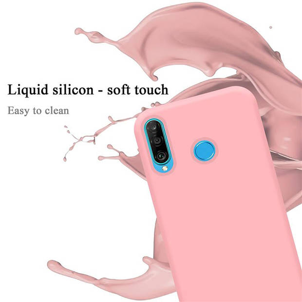 Cadorabo Hoesje geschikt voor Huawei P30 LITE Case in LIQUID ROZE - Beschermhoes TPU silicone Cover