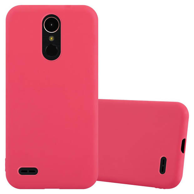 Cadorabo Hoesje geschikt voor LG K10 2017 in CANDY ROOD - Beschermhoes TPU silicone Case Cover