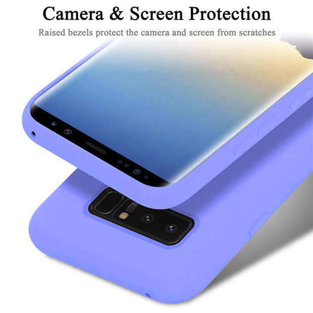 Cadorabo Hoesje geschikt voor Samsung Galaxy NOTE 8 Case in LIQUID LICHT PAARS - Beschermhoes TPU silicone Cover
