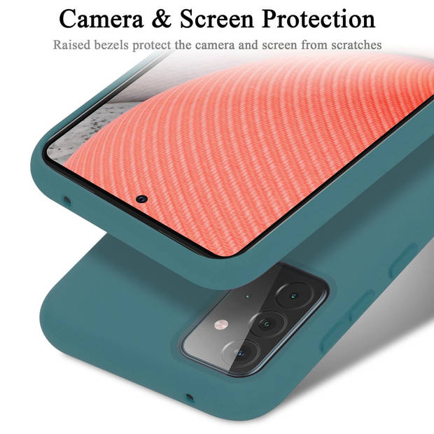 Cadorabo Hoesje geschikt voor Samsung Galaxy A72 4G / 5G Case in LIQUID GROEN - Beschermhoes TPU silicone Cover