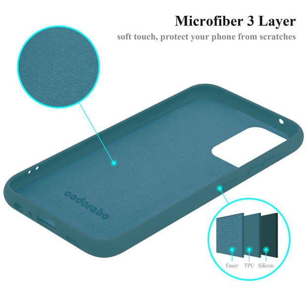 Cadorabo Hoesje geschikt voor Samsung Galaxy A72 4G / 5G Case in LIQUID GROEN - Beschermhoes TPU silicone Cover