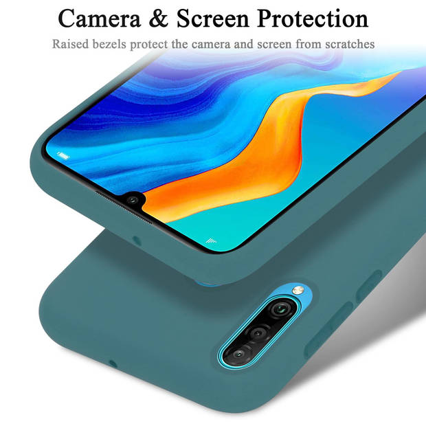 Cadorabo Hoesje geschikt voor Huawei P30 LITE Case in LIQUID GROEN - Beschermhoes TPU silicone Cover