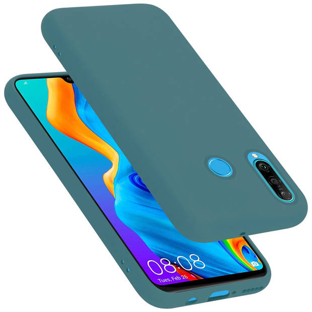 Cadorabo Hoesje geschikt voor Huawei P30 LITE Case in LIQUID GROEN - Beschermhoes TPU silicone Cover