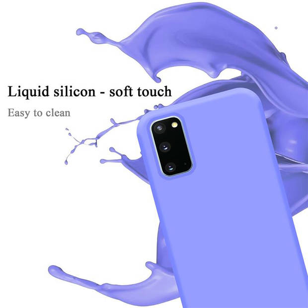 Cadorabo Hoesje geschikt voor Samsung Galaxy S20 Case in LIQUID LICHT PAARS - Beschermhoes TPU silicone Cover