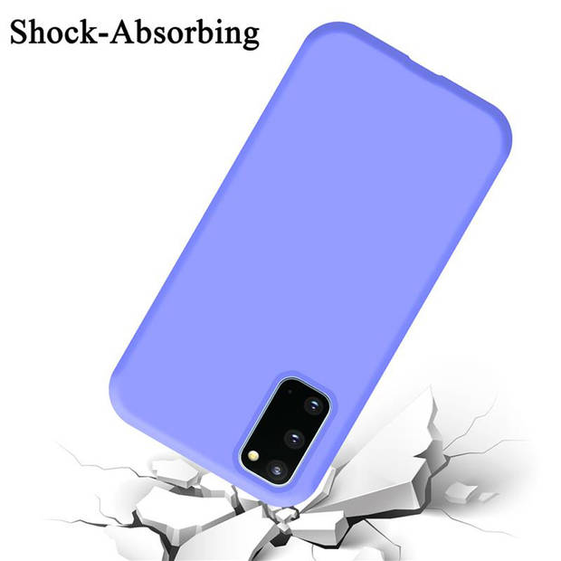 Cadorabo Hoesje geschikt voor Samsung Galaxy S20 Case in LIQUID LICHT PAARS - Beschermhoes TPU silicone Cover