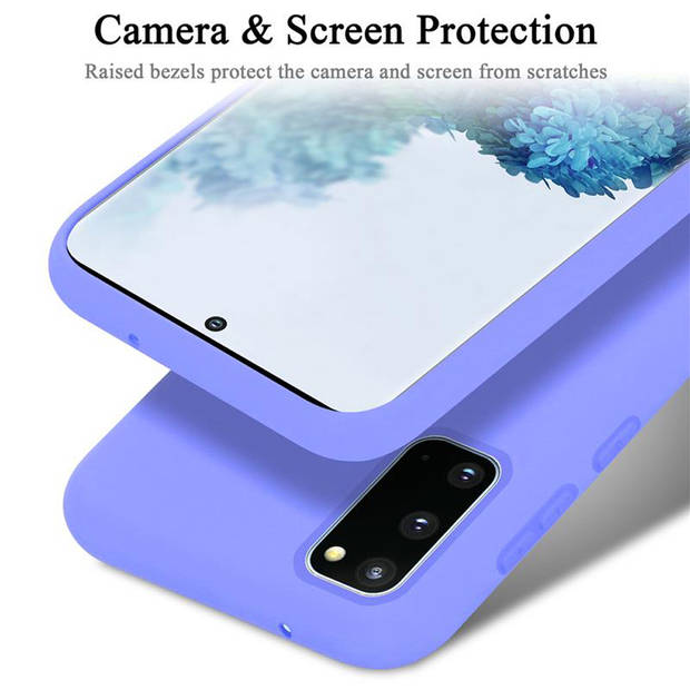 Cadorabo Hoesje geschikt voor Samsung Galaxy S20 Case in LIQUID LICHT PAARS - Beschermhoes TPU silicone Cover