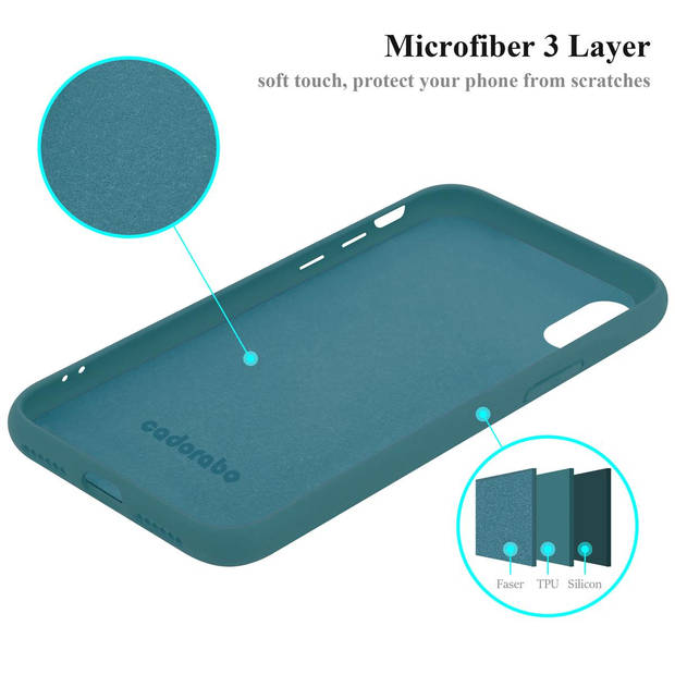 Cadorabo Hoesje geschikt voor Apple iPhone X / XS Case in LIQUID GROEN - Beschermhoes TPU silicone Cover