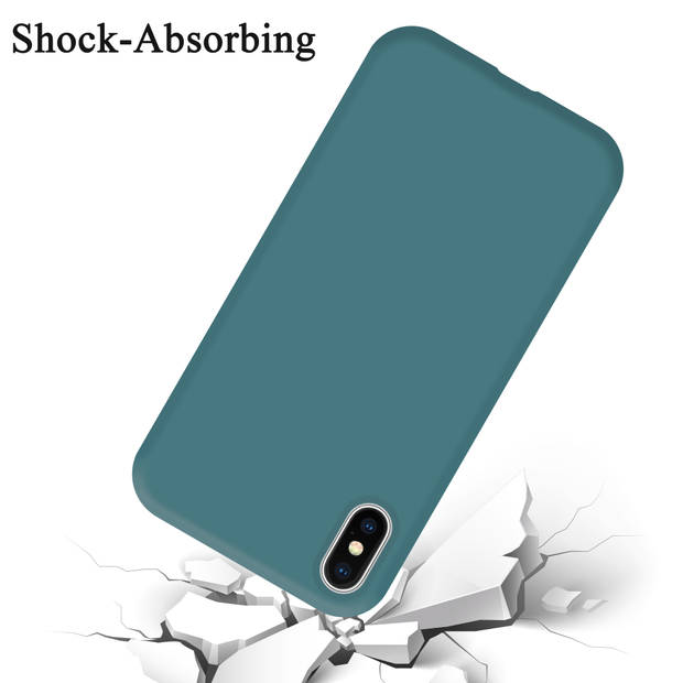 Cadorabo Hoesje geschikt voor Apple iPhone X / XS Case in LIQUID GROEN - Beschermhoes TPU silicone Cover