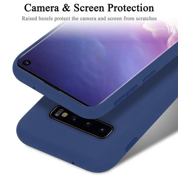 Cadorabo Hoesje geschikt voor Samsung Galaxy S10 4G Case in LIQUID BLAUW - Beschermhoes TPU silicone Cover