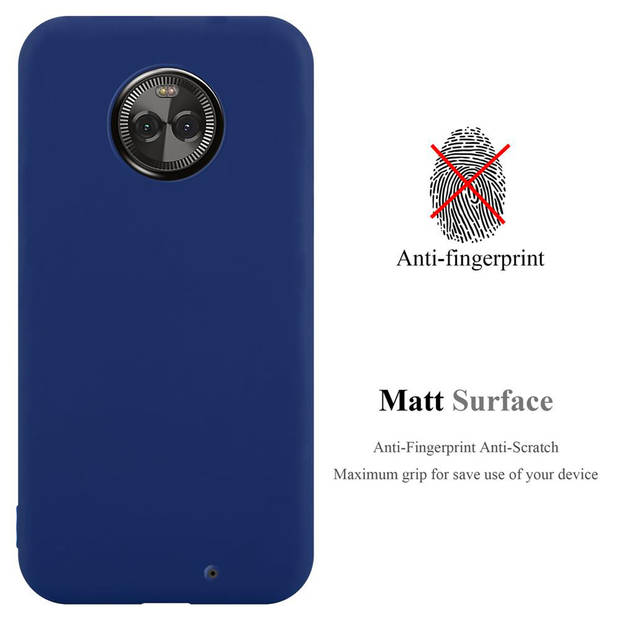 Cadorabo Hoesje geschikt voor Motorola MOTO X4 in CANDY DONKER BLAUW - Beschermhoes TPU silicone Case Cover